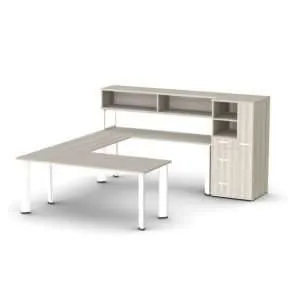 Dash Executive U Shape Desk with Wardrobe Cabinet