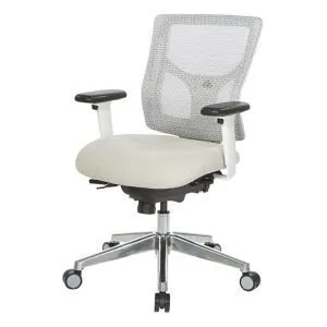 White Mesh Mid-Back Deluxe Multi-Function Chair